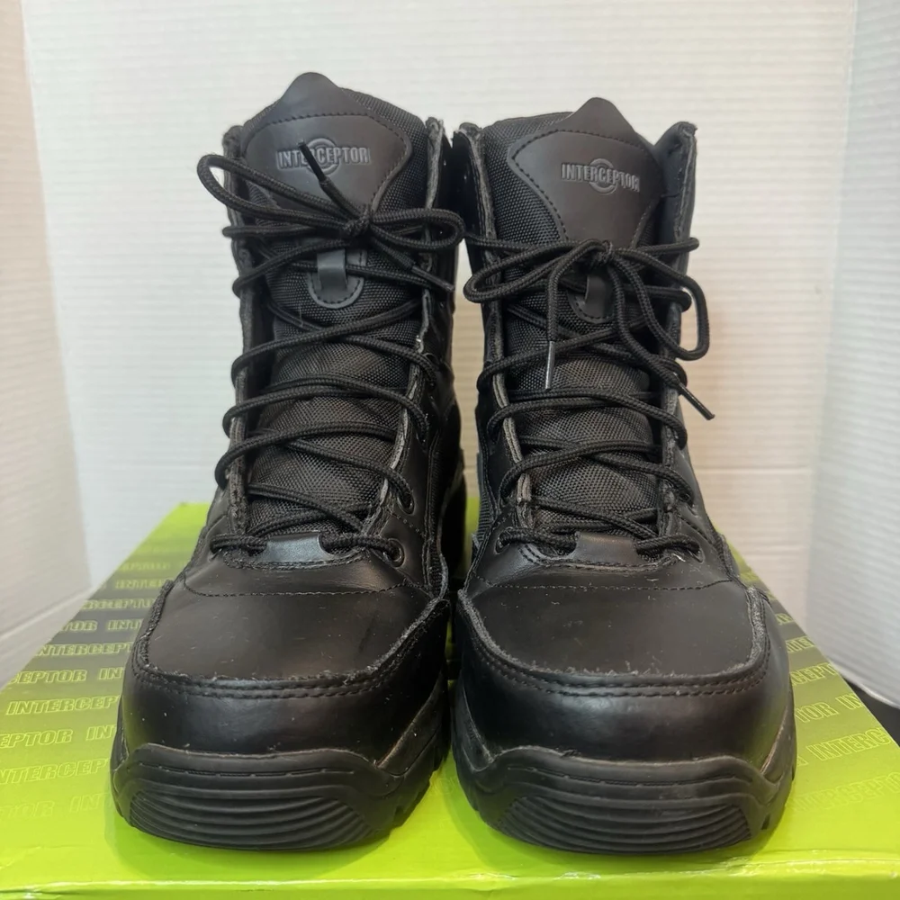 Interceptor Force ST Tactical Steel Toe Boots Size:9.5 Combat Leather Men